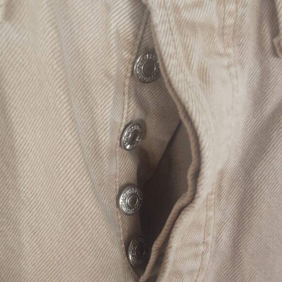 Levi's 501 premium All Beige jeans Size 28/30 Classic Retro Clean - Picture 10 of 13